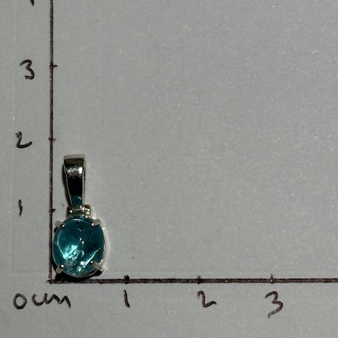 Pendentif Apatite Bleue 