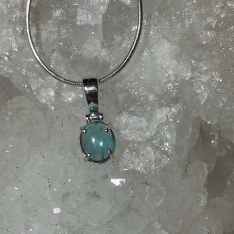 Pendentif Apatite Bleue 