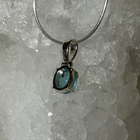 Pendentif Apatite Bleue 