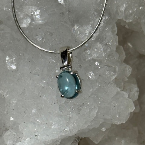 Pendentif Apatite Bleue 