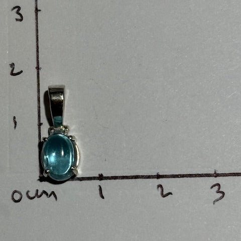 Pendentif Apatite Bleue 