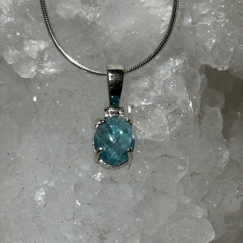 Pendentif Apatite Bleue 