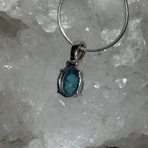Pendentif Apatite Bleue 