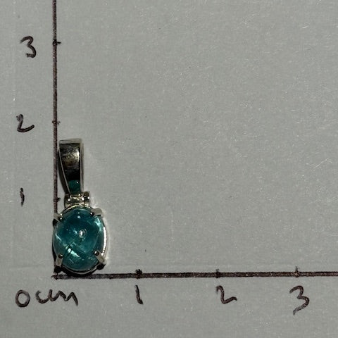 Pendentif Apatite Bleue 