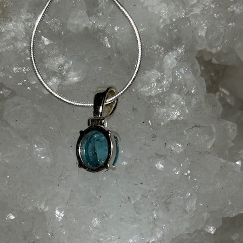Pendentif Apatite Bleue 