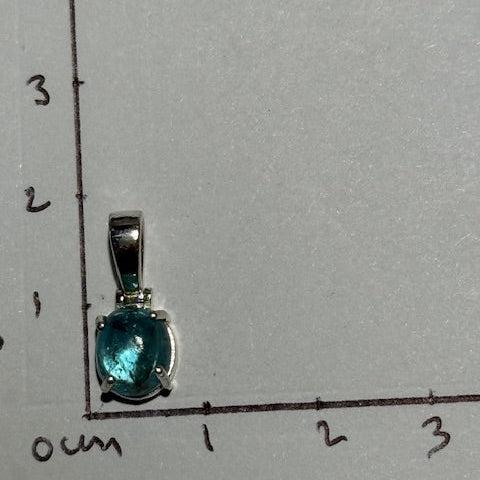 Pendentif Apatite Bleue 