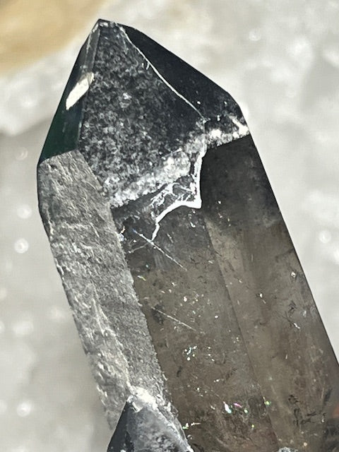 Quartz Fantôme noir Biterminé Temporel et Tantrique Jumeau