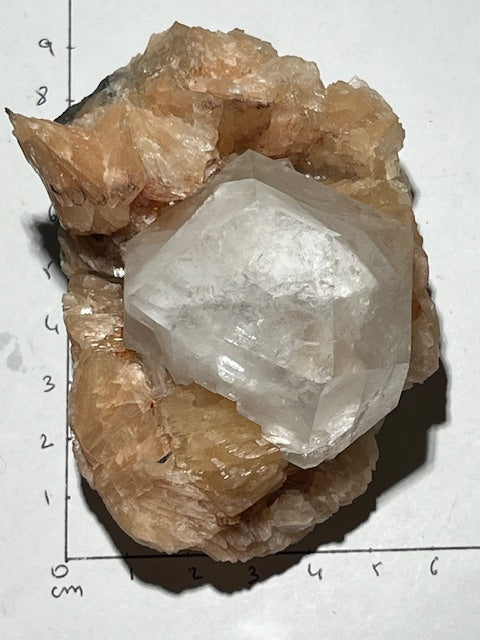 Apophyllite avec stilbite