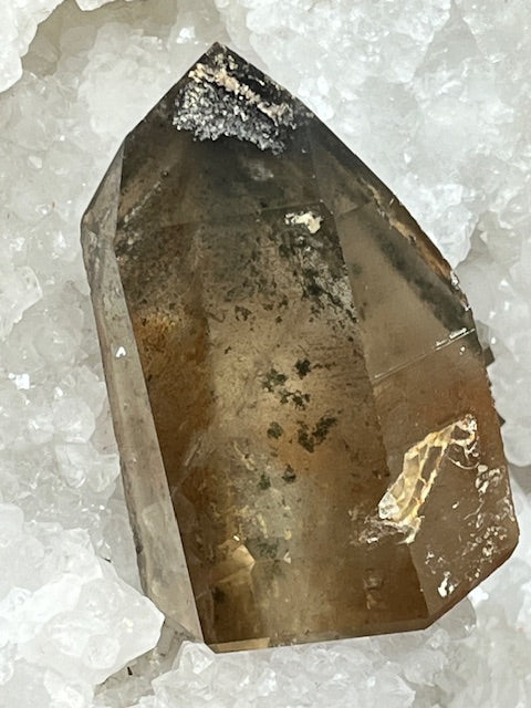 Pointe Citrine Naturelle / Chaman(Lodolite)avec chlorite