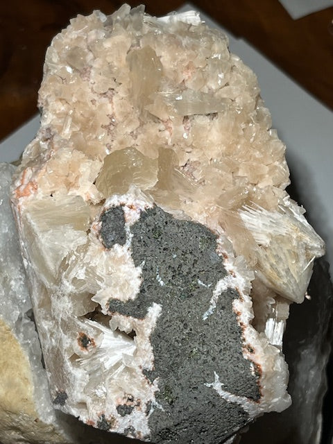 Scolecite with Stilbite