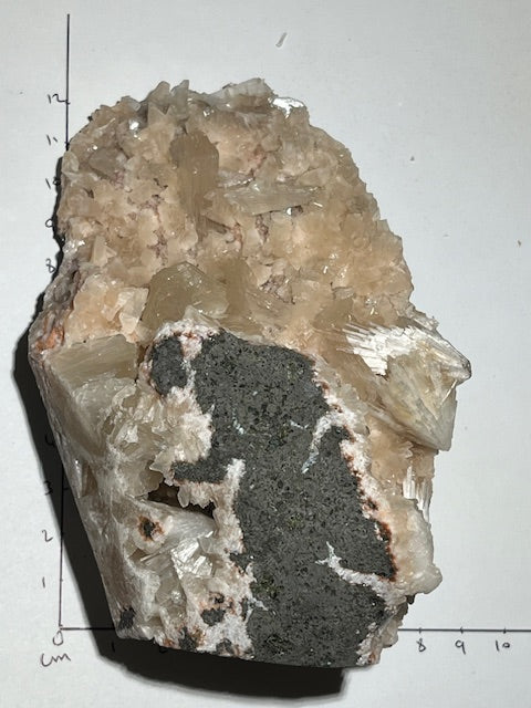 Scolecite with Stilbite