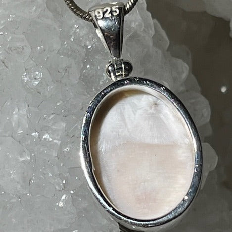 Pendentif Natrolite Rose (Monture Argent)