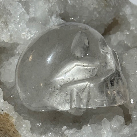 Crâne en Quartz Lémurien