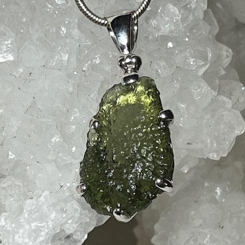 Pendentif Moldavite (Monture Argent )