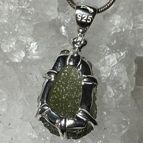 Pendentif Moldavite (Monture Argent )