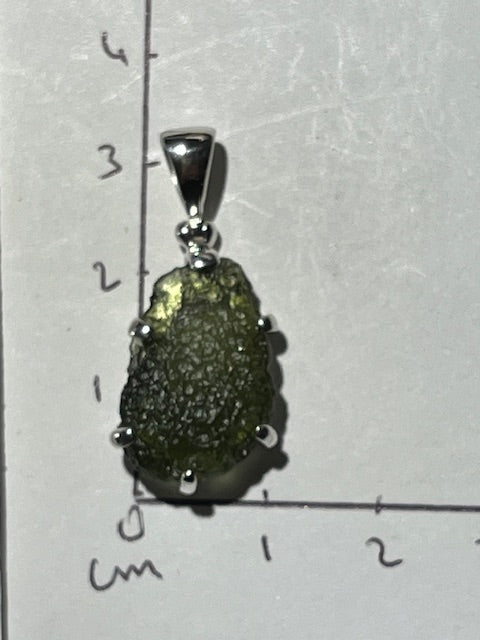 Pendentif Moldavite (Monture Argent )