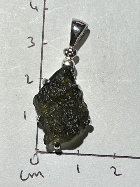 Pendentif Moldavite (Monture Argent )