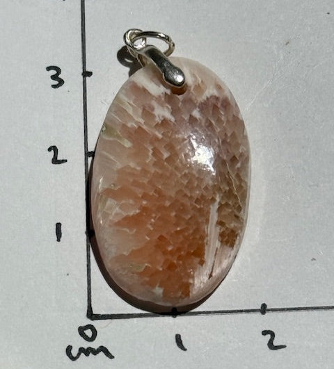 Pendentif  Scolécite avec Stilbite