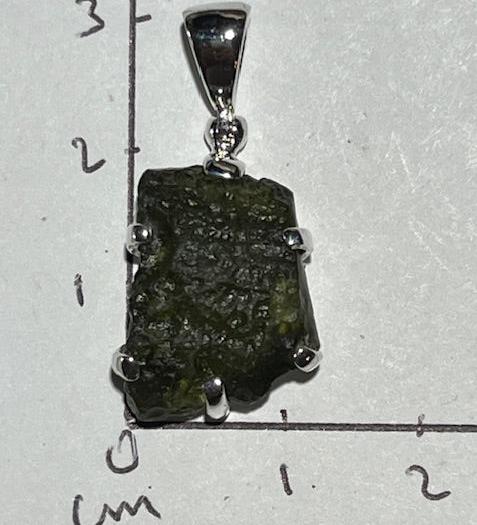 Pendentif Moldavite (Monture Argent )