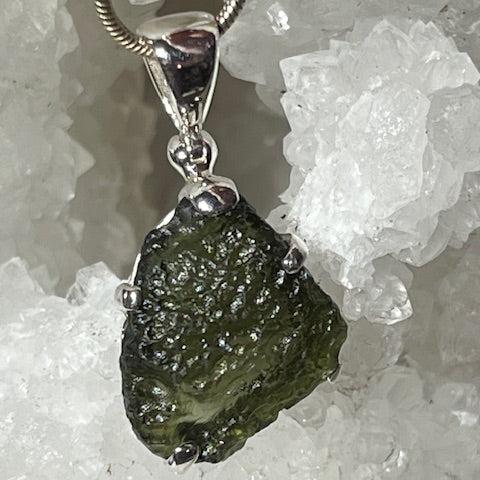 Pendentif Moldavite (Monture Argent )