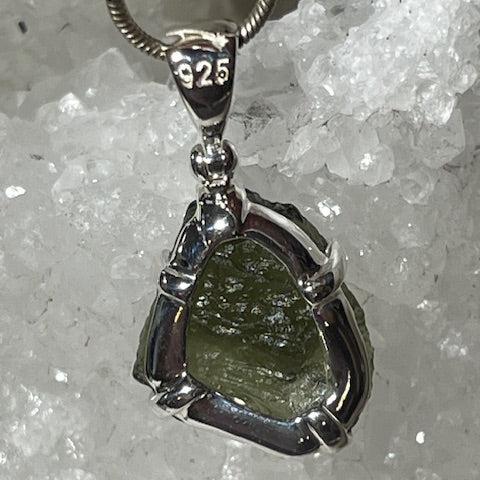 Pendentif Moldavite (Monture Argent )