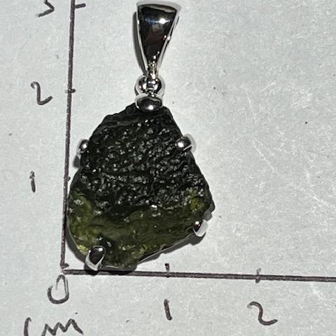 Pendentif Moldavite (Monture Argent )