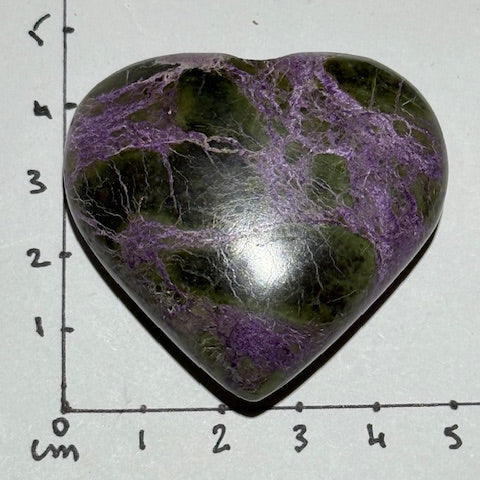 Coeur Stichtite avec Serpentine