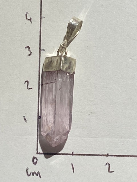 Kunzite Pendant (Silver Setting)